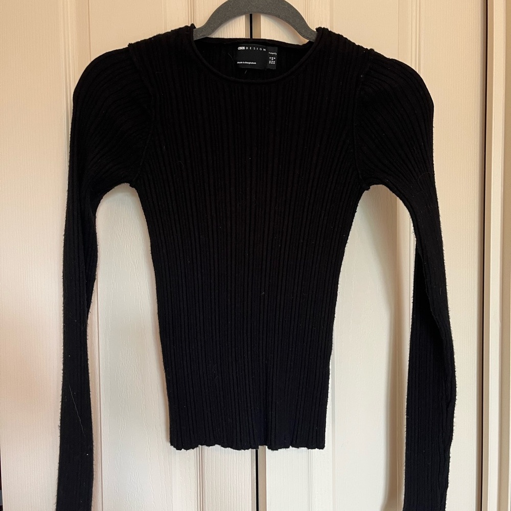 ASOS Maternity Black Ribbed Sweater